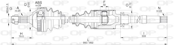 OPEN PARTS Приводной вал DRS6271.00